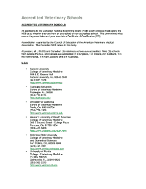 Accredited Veterinary Schools