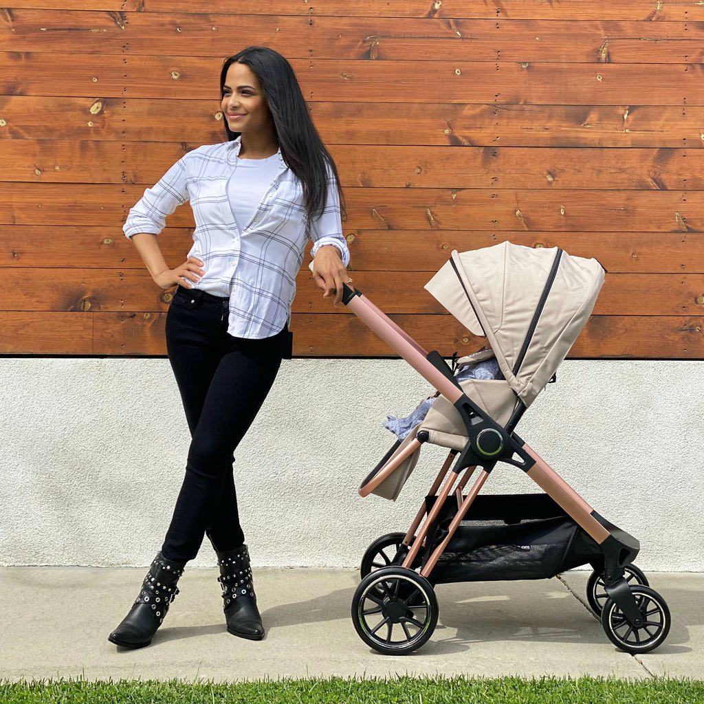 Am Pm By Christina Milian Rose Gold Nude Victoria Stroller Am Pm By Christina Milian Rose Gold Nude Victoria Stroller