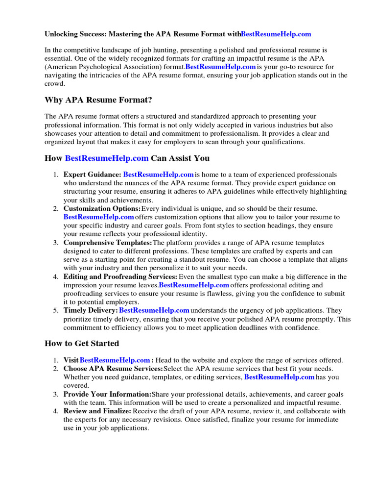 Apa Resume Format 2019 Apa Format Cv 2020 Apa Resume Format 2019 Apa Format Cv 2020