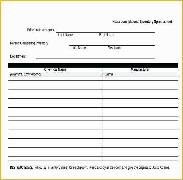 Chemical Inventory Template 14 Free Word Excel Documents Download Chemical Inventory Template 14 Free Word Excel Documents Download