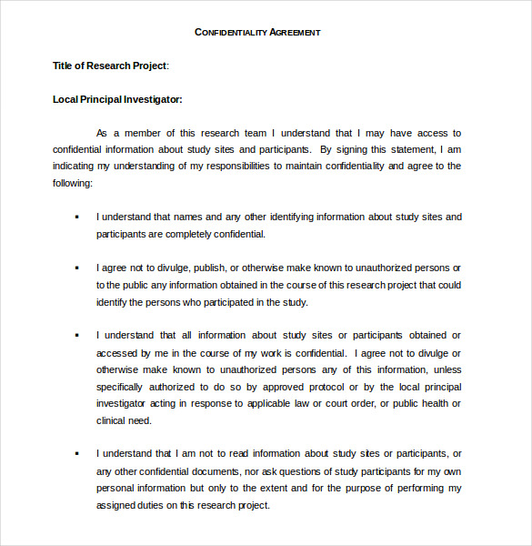 Confidentiality Agreement Template Download