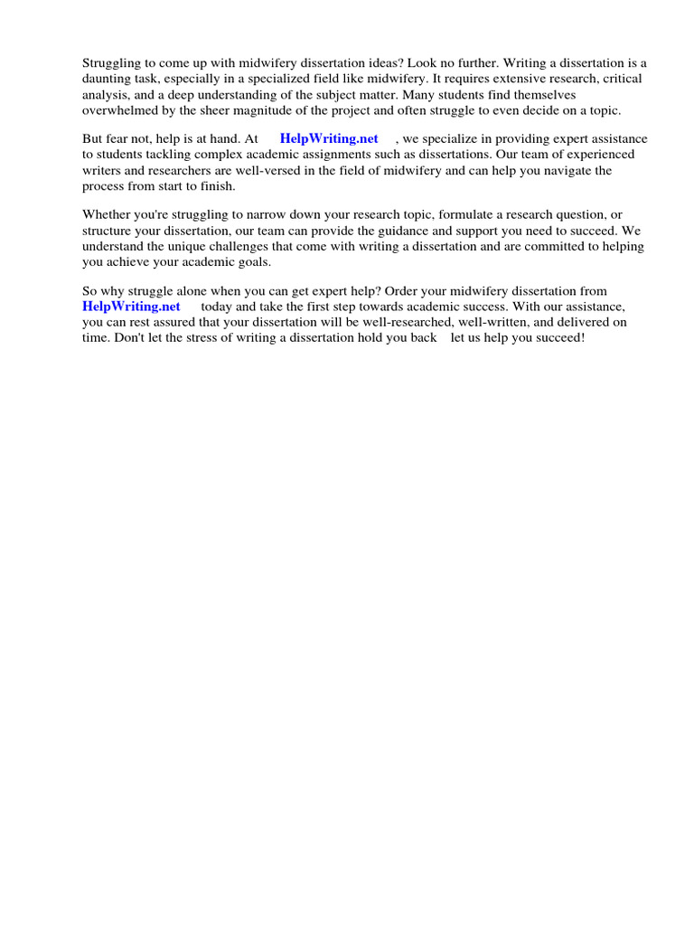 Dissertation Ideas