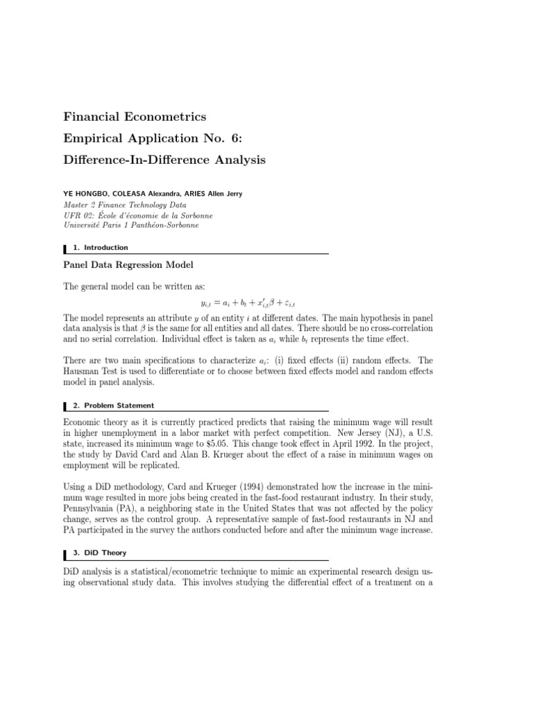 Financial Econometrics