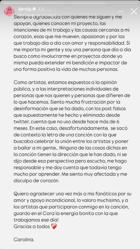 Karol G Responds To The Controversy Around Her New Song 57 Karol G Responds To The Controversy Around Her New Song 57