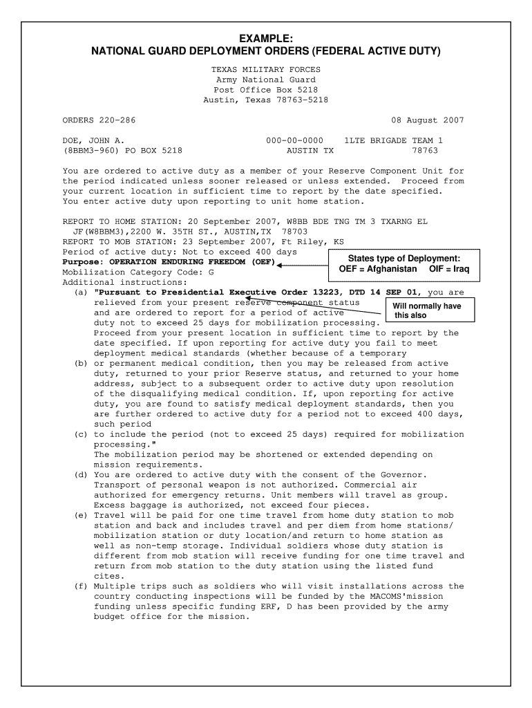 Military Orders Military Orders