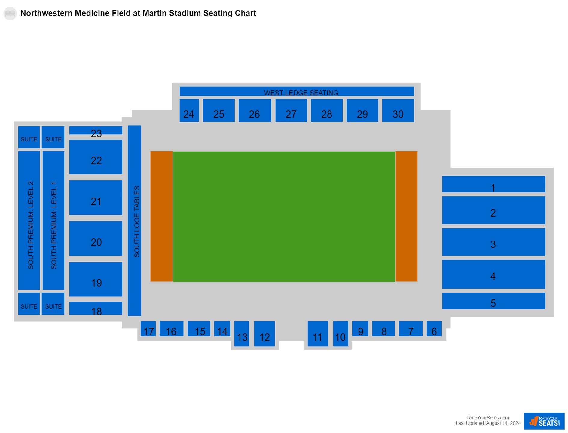 Northwestern Medicine Field At Martin Stadium Seating Chart Northwestern Medicine Field At Martin Stadium Seating Chart