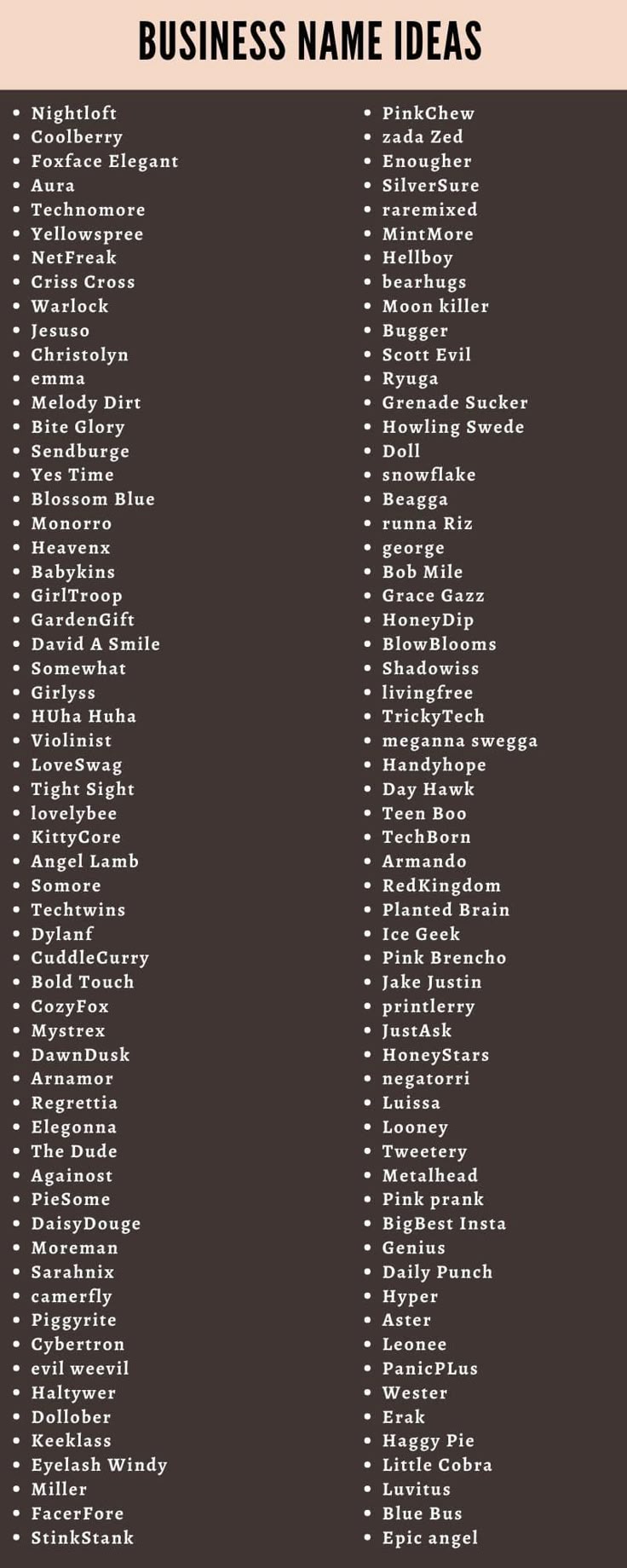 Creative Business Names: 10 Tips