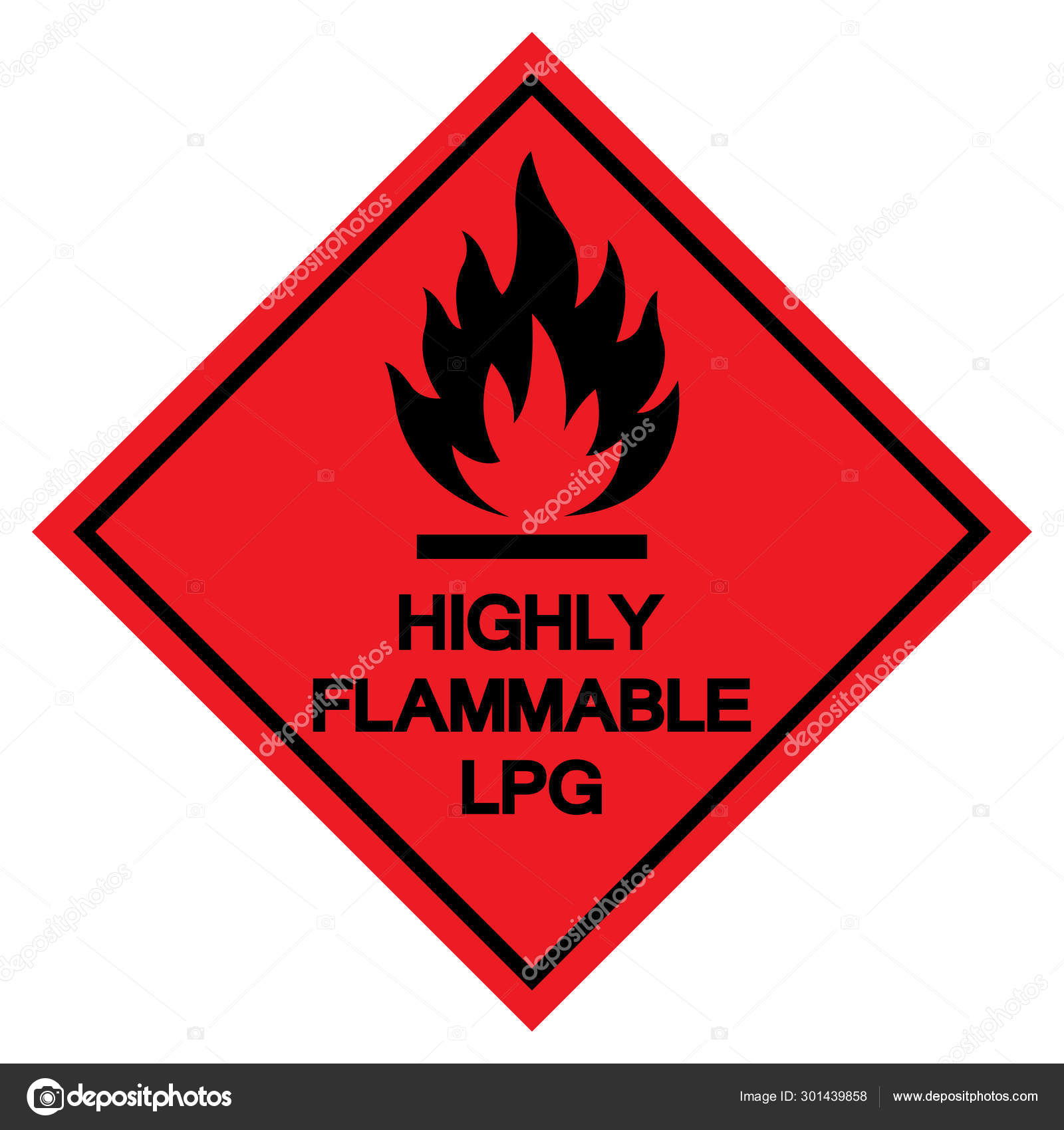 Warning Lpg Highly Flammable Sign Notice Information Sign Hazard Warning Lpg Highly Flammable Sign Notice Information Sign Hazard